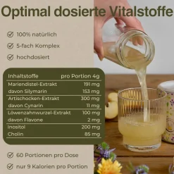 Vitapow Leber Komplex - Mariendistel, Artischocke, Löwenzahn, Cholin, Inositol| New