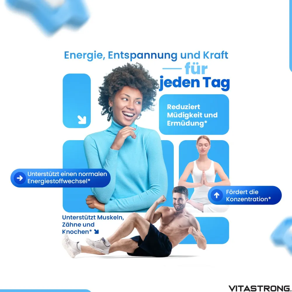 Vitastrong Magnesium Komplex 5-in-1, 400mg pro Dosis - 150 Tabletten> Hot
