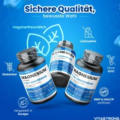 Vitastrong Magnesium Komplex 5-in-1, 400mg pro Dosis - 150 Tabletten><noscript><img width=