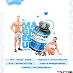 Vitastrong Magnesium Komplex 5-in-1, 400mg pro Dosis - 150 Tabletten><noscript><img width=