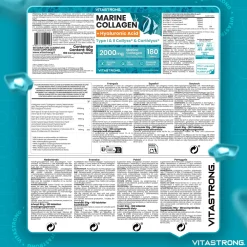 Vitastrong Marin Kollagen, Typ 1&2 Collyss® & Cartidyss® - 180 Tabletten| Outlet