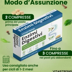 Vitastrong Verdauun-gsenzyme - 60 Kapseln, Umfassende Verdauungsunterstützung><noscript><img width=