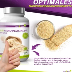 Bio Flohsamenschalen Kapseln 750mg - Hochdosiert><noscript><img width=
