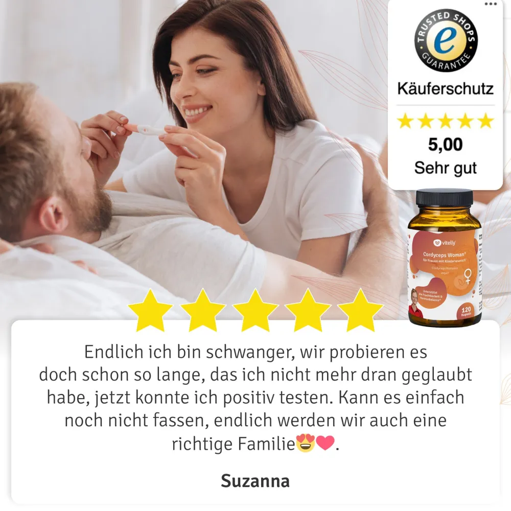 vitelly Cordyceps Woman® Zyklus Kapseln für Frauen mit Kinderwunsch ausreichend für einen Monat!> Online