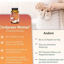 vitelly Cordyceps Woman® Zyklus Kapseln für Frauen mit Kinderwunsch ausreichend für einen Monat!><noscript><img width=