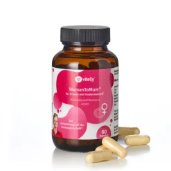 vitelly WomanToMum® Kinderwunsch Vitamine für einen Monat> Hot