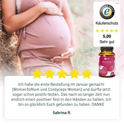 vitelly WomanToMum® Kinderwunsch Vitamine für einen Monat><noscript><img width=