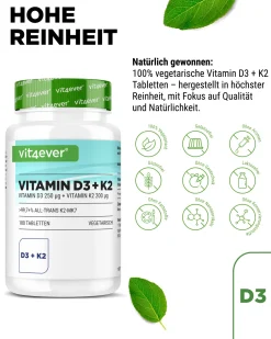 Vitamin D3 10.000 I.E. + Vitamin K2 200 mcg><noscript><img width=