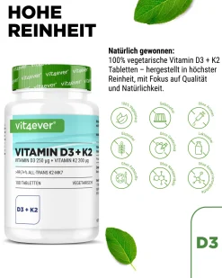 Vitamin D3 10.000 I.E. + Vitamin K2 200 mcg><noscript><img width=