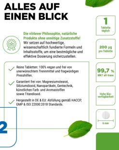 Vitamin K2 - Menaquinon MK-7|vit4ever Outlet