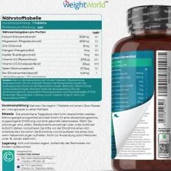 Kalzium Magnesium Zink|WeightWorld Best