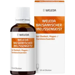 Balsamischer Melissengeist - hilft bei Kreislaufproblemen, Übelkeit, Erbrechen, Bauchschmerzen & Zahnschmerzen>WELEDA Clearance