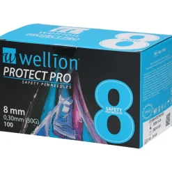 PROTECT PRO Sicherheits-Pen-Nadeln 8 mm x 0,30 mm|wellion Discount