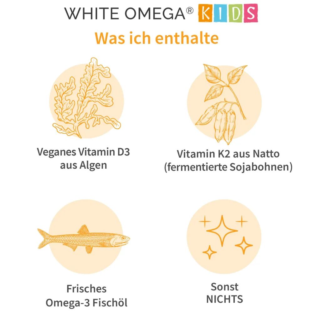WHITE OMEGA® Kids Vitamin D3+K2 Kapseln> Outlet