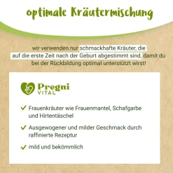 Wochenbett BIO Schwangerschaftstee mit Frauenmantel und Schafgarbe - von PregniVital®| New