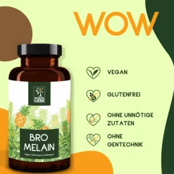 WURZELLIEBE® Bromelain Enzym Komplex 600 mg (3000 F.I.P) 120 Kapseln magensaftresistent> Sale