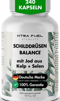 XTRA FUEL Schilddrüsen Balance - Jod (Kelp) Selen Komplex - Schilddrüse Kapseln| Online