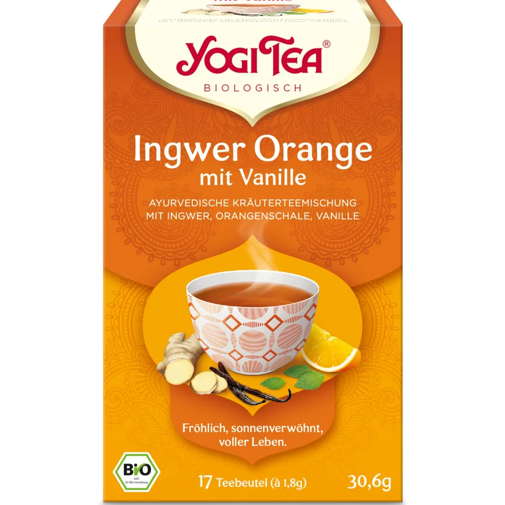 ® Ingwer Orange mit Vanille, Gewürztee|YOGI TEA Online