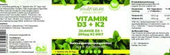 You&Nature Vitamin D3 + K2 MK7 20.000 IE + 200 µg 180 Tabletten> Discount