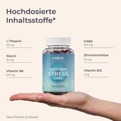 ® Good Bye Stress GABA Gummibärchen - für mehr Entspannung|yuicy