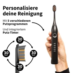 elektrische Schallzahnbürste Gero G3 mit Etui, 5 Putzmodi, lange Akkulaufzeit|zahnheld Hot