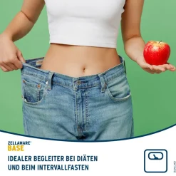 ZELLAMARE BASE + Teststreifen - für Intervall-Fasten, Säure-Basen-Haushalt + Stoffwechsel, VEGAN, glutenfrei| Discount