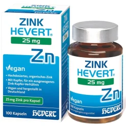 Zink Hevert 25 mg – Kapseln mit Zink und Kupfer zur Immunsystempflege> Hot